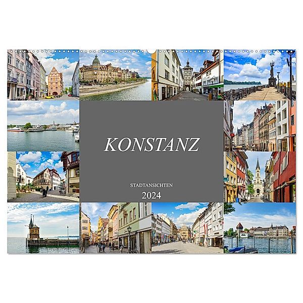 Konstanz Stadtansichten (Wandkalender 2024 DIN A2 quer), CALVENDO Monatskalender, Dirk Meutzner