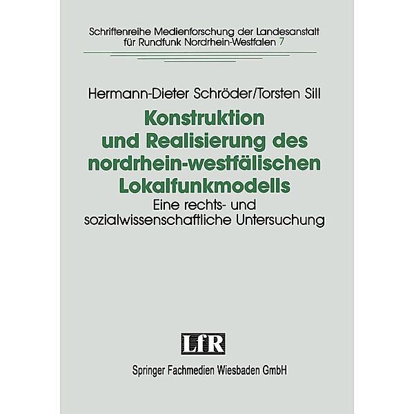 Konstruktion und Realisierung des nordrhein-westfälischen Lokalfunkmodells, Hermann-Dieter Schröder