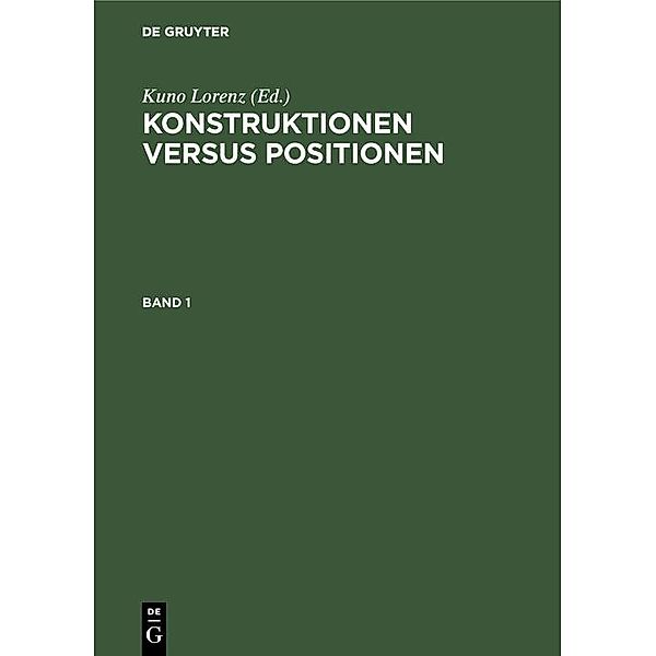 Konstruktionen versus Positionen