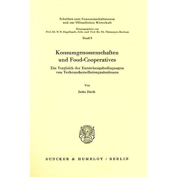 Konsumgenossenschaften und Food-Cooperatives., Jutta Jösch