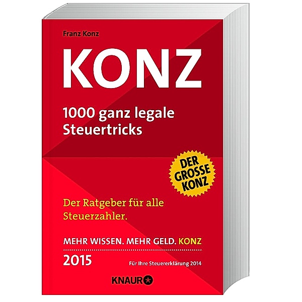 Konz - 1000 ganz legale Steuertricks 2015, Franz Konz