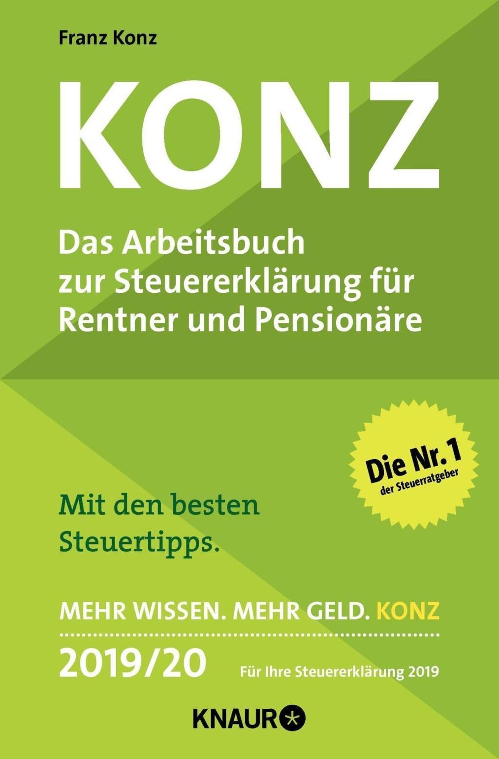 Konz, Das Arbeitsbuch zur Steuererklärung für Rentner und Pensionäre 2019  20 | Weltbild.ch