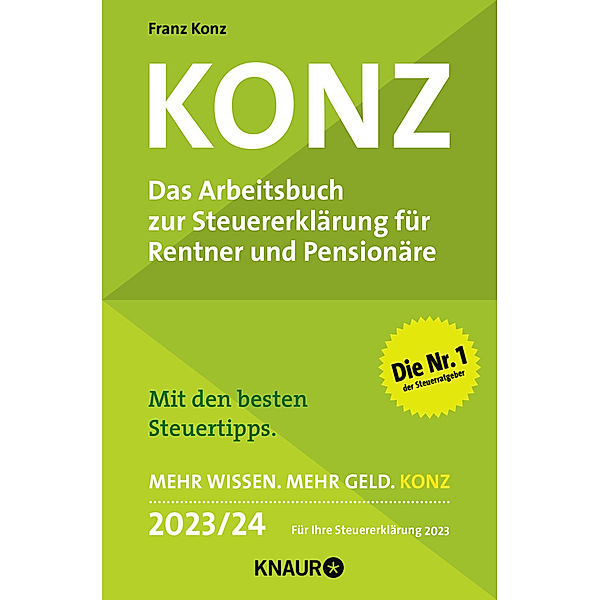 Konz, Das Arbeitsbuch zur Steuererklärung für Rentner und Pensionäre 2023/24