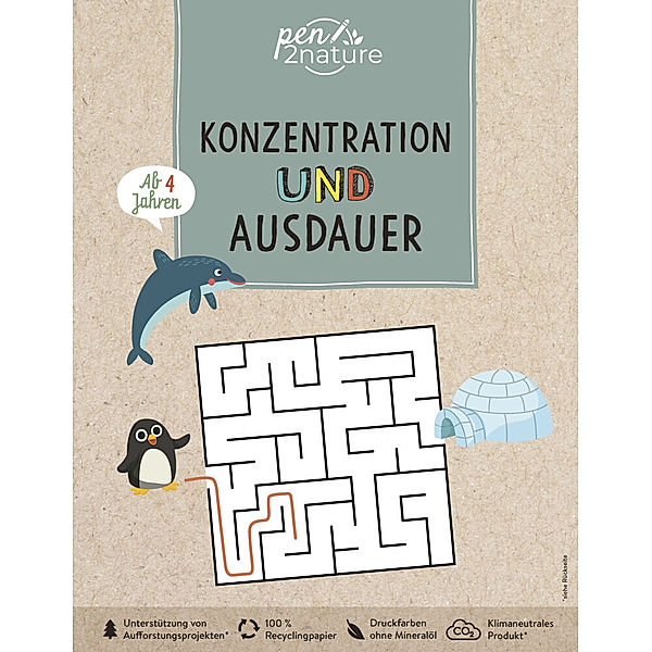 Konzentration und Ausdauer für Kinder ab 4 Jahren. Bunte Übungen für Vorschulkinder, pen2nature