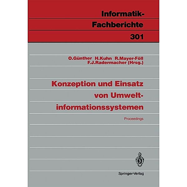 Konzeption und Einsatz von Umweltinformationssystemen / Informatik-Fachberichte Bd.301