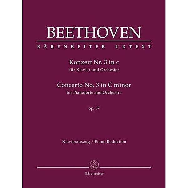 Konzert Nr. 3 in c für Klavier und Orchester op. 37, Klavierauszug mit separater Stimme für den Solisten, Ludwig van Beethoven
