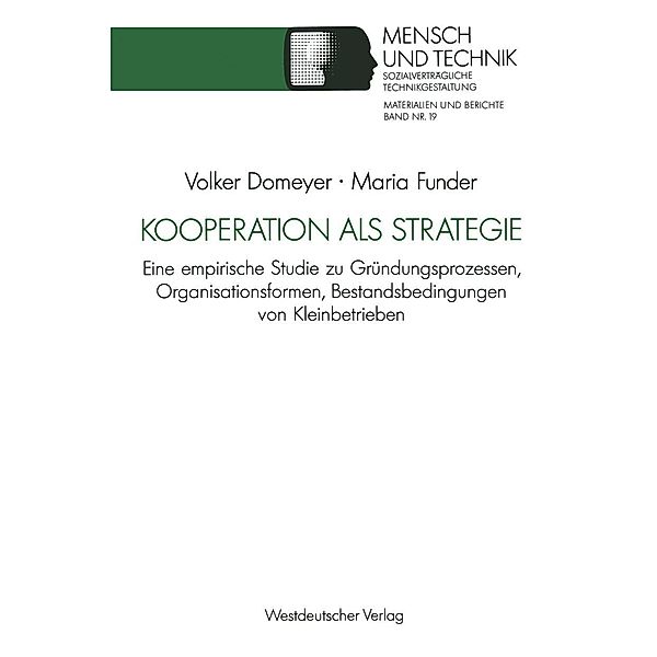 Kooperation als Strategie / Sozialverträgliche Technikgestaltung, Materialien und Berichte, Maria Funder