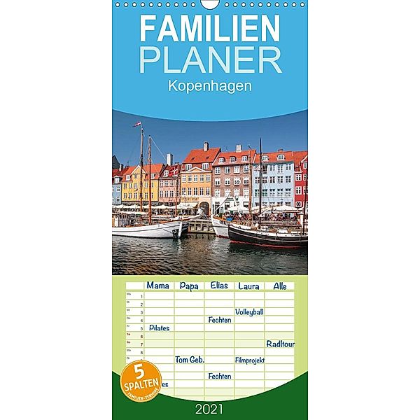 Kopenhagen - Familienplaner hoch (Wandkalender 2021 , 21 cm x 45 cm, hoch), Christian Müringer