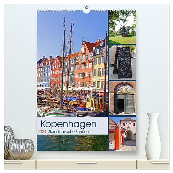 Kopenhagen. Skandinavische Schöne (hochwertiger Premium Wandkalender 2024 DIN A2 hoch), Kunstdruck in Hochglanz, Lucy M. Laube