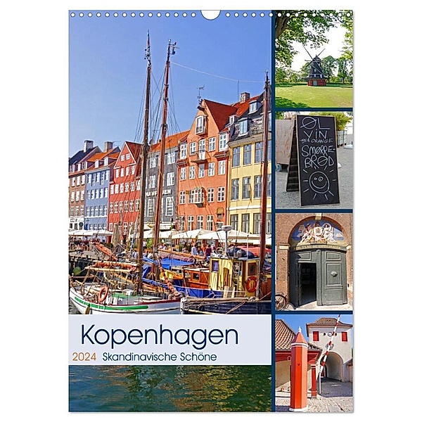 Kopenhagen. Skandinavische Schöne (Wandkalender 2024 DIN A3 hoch), CALVENDO Monatskalender, Lucy M. Laube
