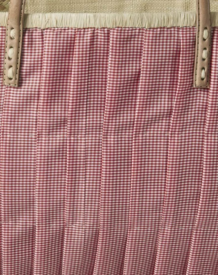 Korbtasche FABRIC COVERED BAG MEDIUM in pink kaufen