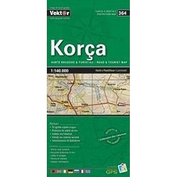 Korça Provinzkarte 1 : 140 000 GPS