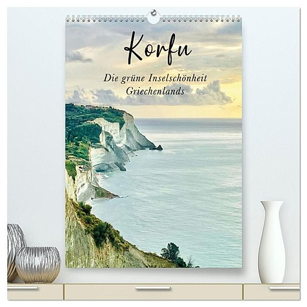 Korfu - Die grüne Inselschönheit Griechenlands (hochwertiger Premium Wandkalender 2024 DIN A2 hoch), Kunstdruck in Hochglanz, Tobias Brandt