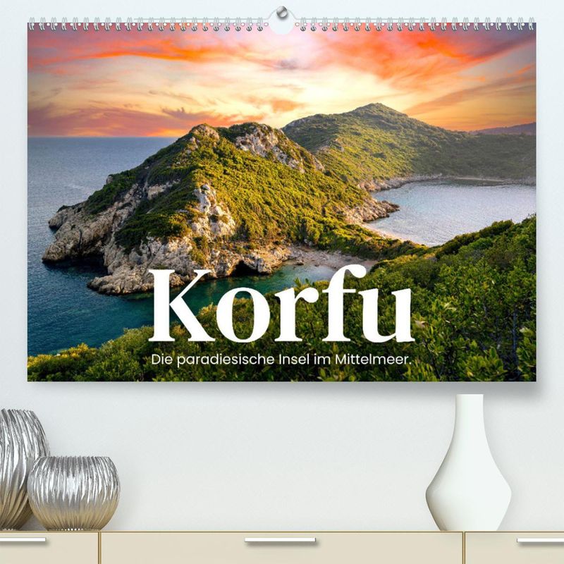 Korfu - Die paradiesische Insel im Mittelmeer. Premium, hochwertiger DIN A2  Wandkalender 2023, Kunstdruck in Hochglanz - Kalender bestellen