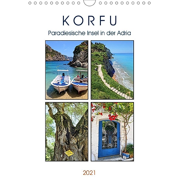 Korfu - Paradiesische Insel in der Adria (Wandkalender 2021 DIN A4 hoch), Anja Frost