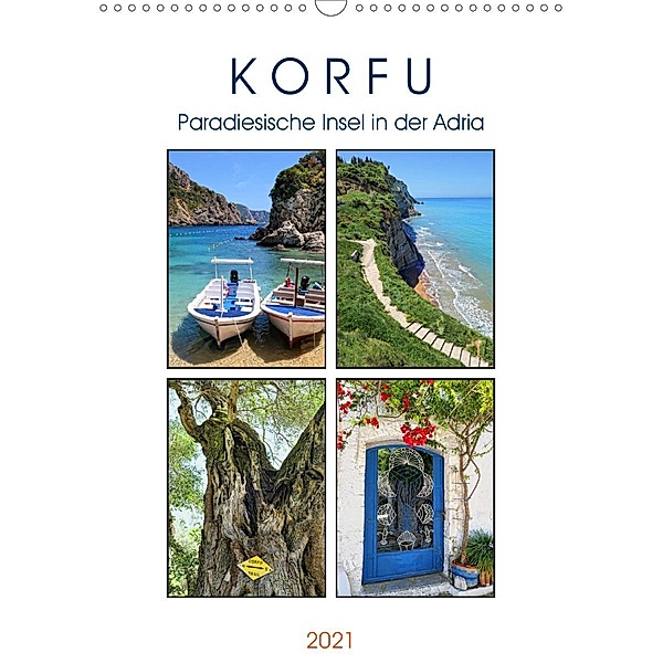 Korfu - Paradiesische Insel in der Adria (Wandkalender 2021 DIN A3 hoch), Anja Frost