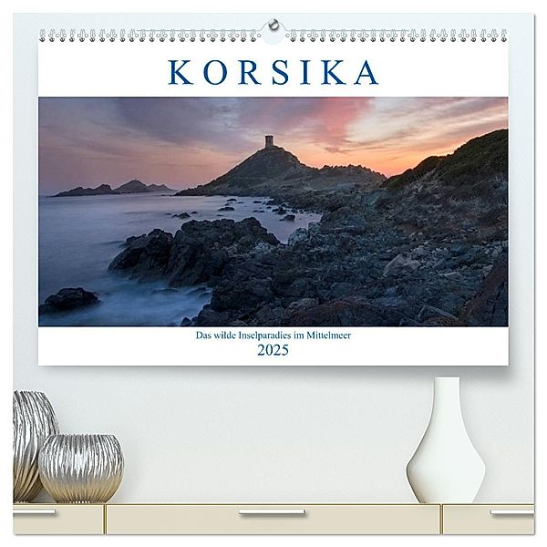 Korsika, das wilde Inselparadies im Mittelmeer (hochwertiger Premium Wandkalender 2025 DIN A2 quer), Kunstdruck in Hochglanz, Calvendo, Joana Kruse