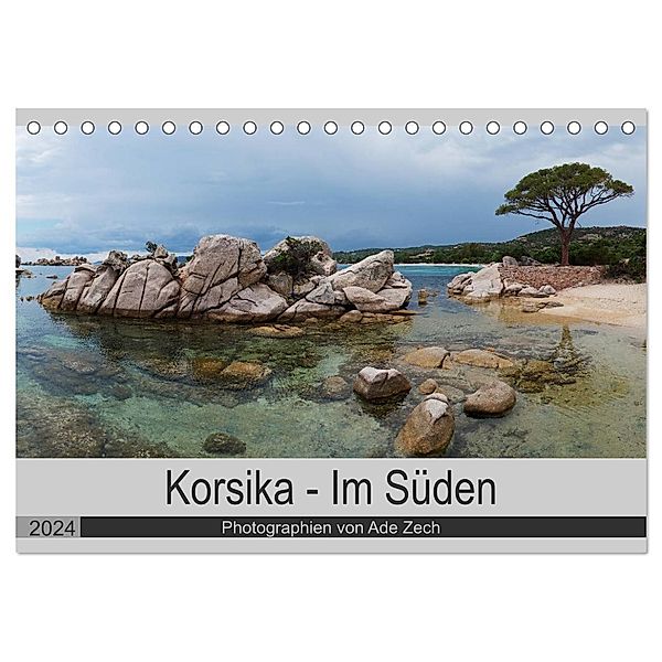 Korsika - Im Süden (Tischkalender 2024 DIN A5 quer), CALVENDO Monatskalender, Ade Zech