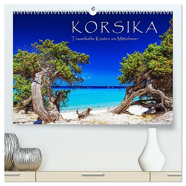 Korsika - Traumhafte Küsten am Mittelmeer (hochwertiger Premium Wandkalender 2024 DIN A2 quer), Kunstdruck in Hochglanz, Patrick Rosyk