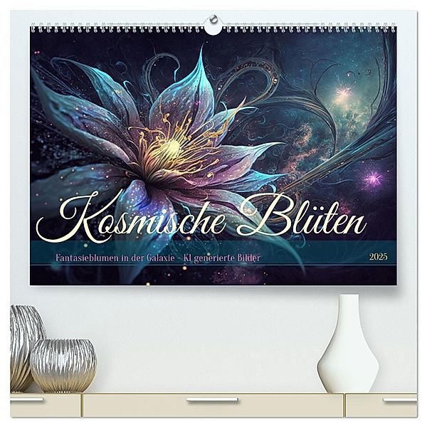 Kosmische Blüten (hochwertiger Premium Wandkalender 2025 DIN A2 quer), Kunstdruck in Hochglanz, Calvendo, Cathrin Illgen