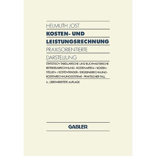 Kosten- und Leistungsrechnung, Helmuth Jost