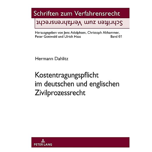 Kostentragungspflicht im deutschen und englischen Zivilprozessrecht, Dahlitz Hermann Dahlitz