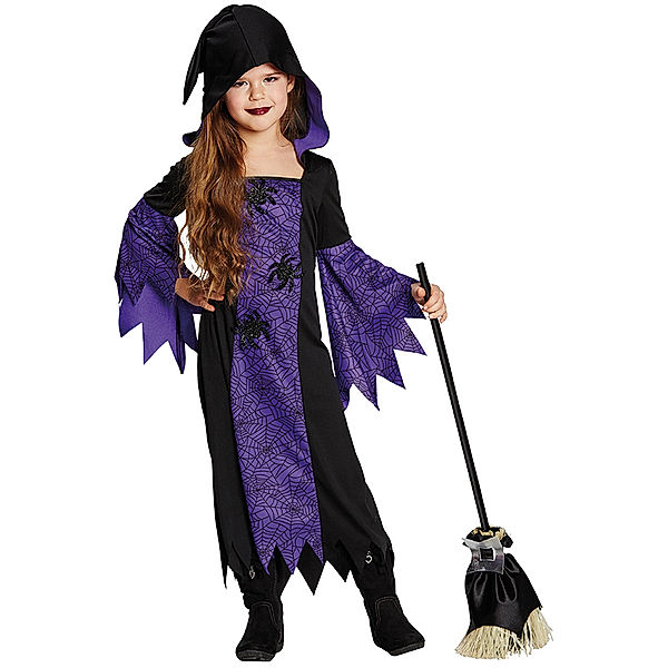 Rubie's Kostüm HEXE VIOLETT MIT KAPUZE in violett/schwarz