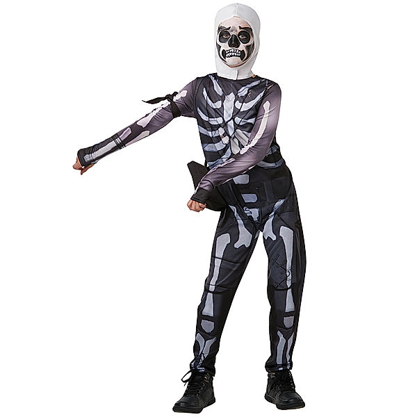 Rubie's Kostüm SKULL TROOPER FORTNITE 5-teilig in schwarz