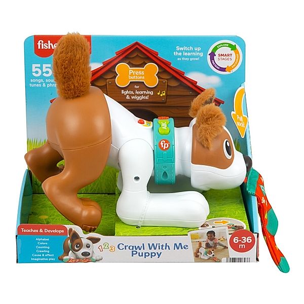 Mattel, Fisher-Price Krabbel-Hund BELLO mit Sound