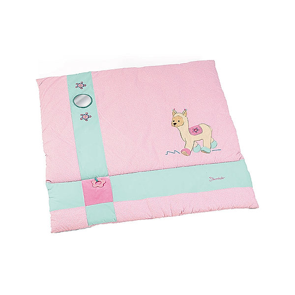 Sterntaler Krabbeldecke LAMA LOTTE (100x100cm) in rosa/mint