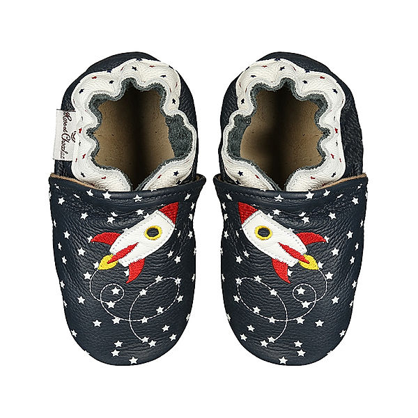 Rose et Chocolat Krabbelschuhe CLASSICZ ROCKET STAR in navy