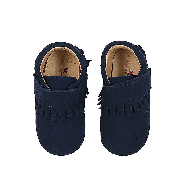 Rose et Chocolat Krabbelschuhe MOCCASINZ in navy