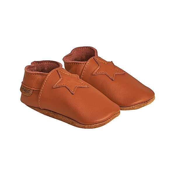 En Fant Krabbelschuhe STAR in leather brown