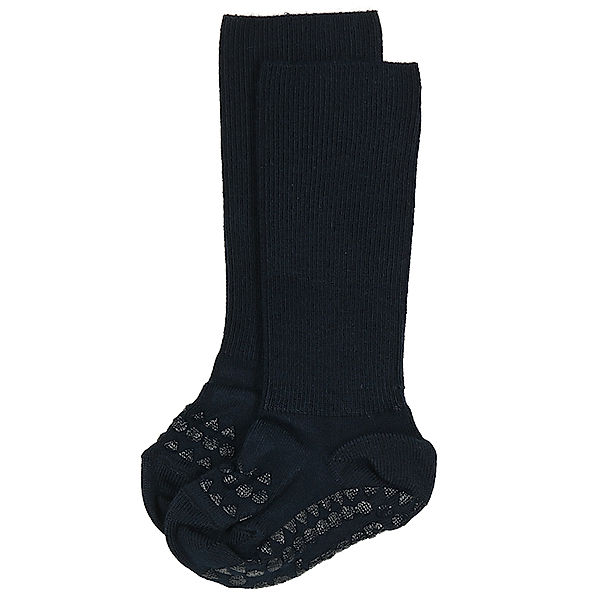 GoBabyGo Krabbelsocken NON-SLIP BAMBOO in dunkelblau