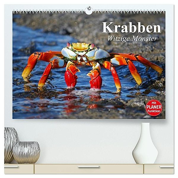 Krabben. Witzige Monster (hochwertiger Premium Wandkalender 2024 DIN A2 quer), Kunstdruck in Hochglanz, Elisabeth Stanzer