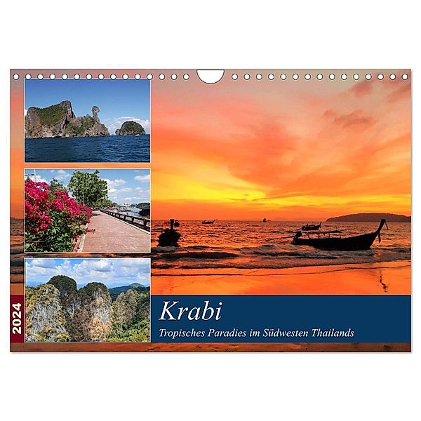 Krabi - Tropisches Paradies im Südwesten Thailands (Wandkalender 2024 DIN A4 quer), CALVENDO Monatskalender, Martin Gillner