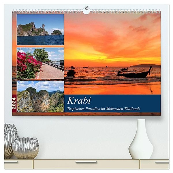 Krabi - Tropisches Paradies im Südwesten Thailands (hochwertiger Premium Wandkalender 2024 DIN A2 quer), Kunstdruck in Hochglanz, Martin Gillner