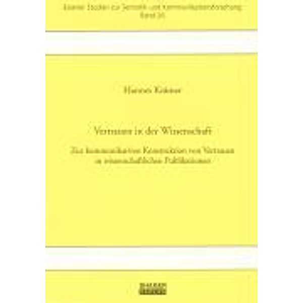 Krämer, H: Vertrauen in der Wissenschaft, Hannes Krämer