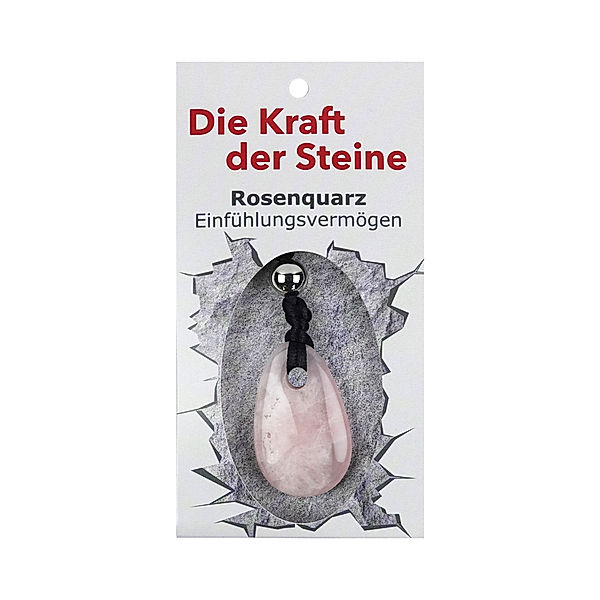 Kraftstein-Anhänger Rosenquarz (Einfühlungsvermögen)