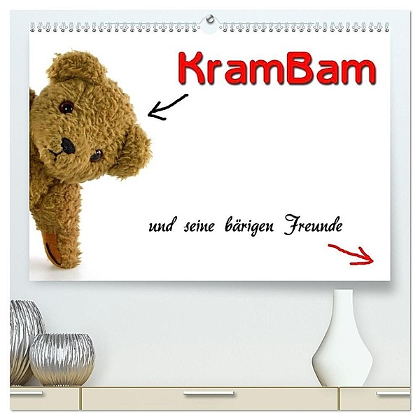 KramBam und seine bärigen Freunde (hochwertiger Premium Wandkalender 2024 DIN A2 quer), Kunstdruck in Hochglanz, Martina Berg