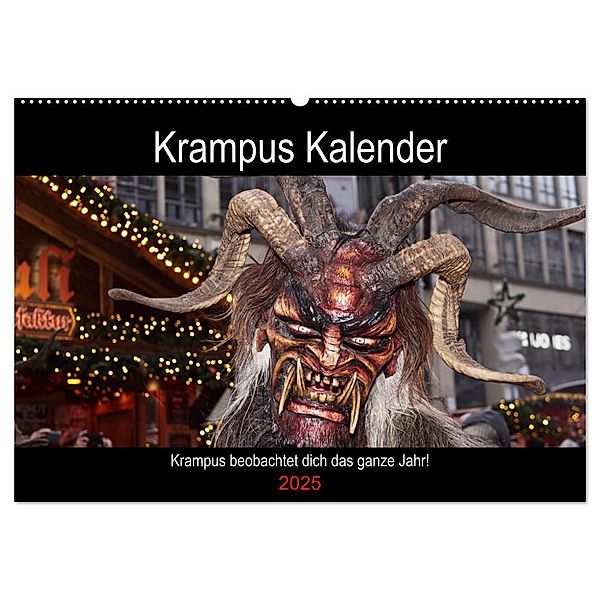 Krampus Kalender 2025 (Wandkalender 2025 DIN A2 quer), CALVENDO Monatskalender, Calvendo, Christian Mueller