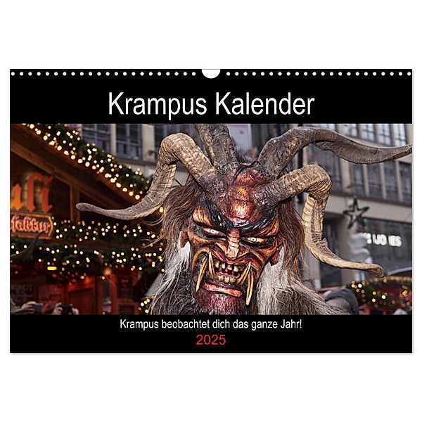 Krampus Kalender 2025 (Wandkalender 2025 DIN A3 quer), CALVENDO Monatskalender, Calvendo, Christian Mueller