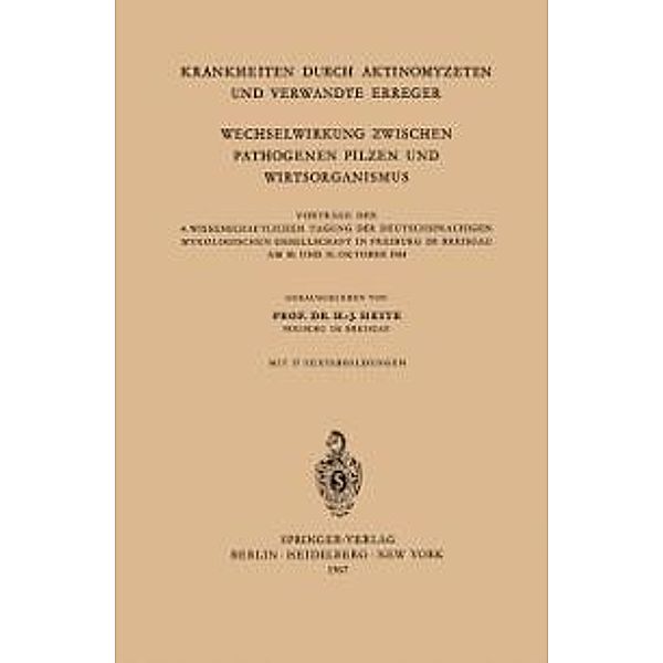 Krankheiten Durch Aktinomyzeten und Verwandte Erreger Wechselwirkung Zwischen Pathogenen Pilzen und Wirtsorganismus