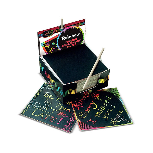 Melissa & Doug Kratz-Notizblock Scratch Art® mit Holzstift