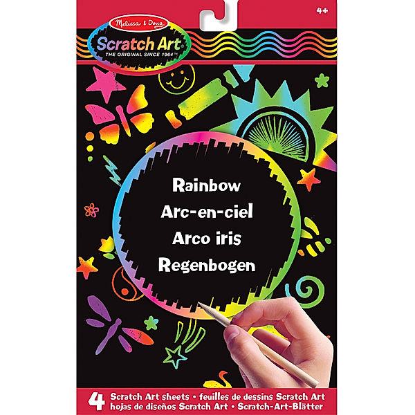 Melissa & Doug Kratzbild-Set SCRATCH ART - REGENBOGEN 6-teilig