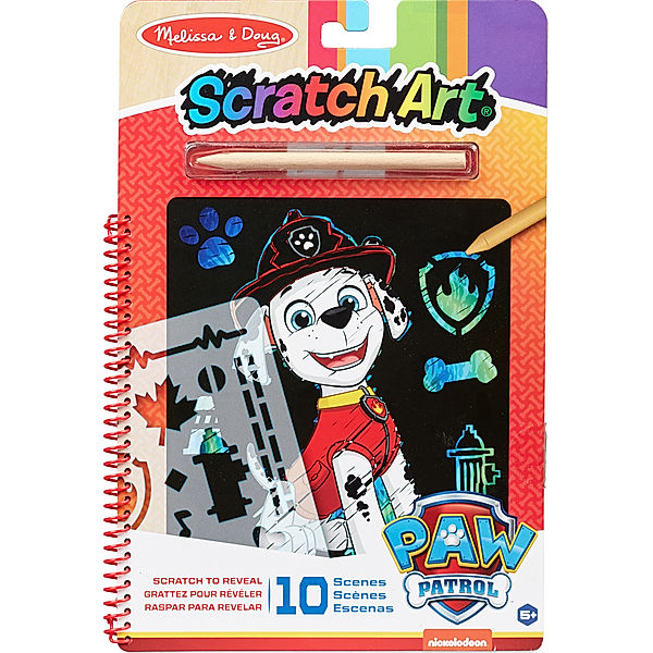 Melissa & Doug Kratzblock PAW PATROL - MARSHALL mit Holzstift