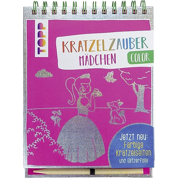 Kratzelzauber Color Mädchen, m. Holzstift, frechverlag