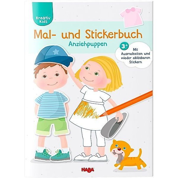 Kreativ Kids / Mal- und Stickerbuch Anziehpuppen