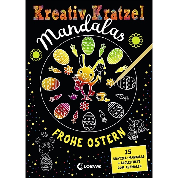 Kreativ-Kratzel Mandalas - Frohe Ostern