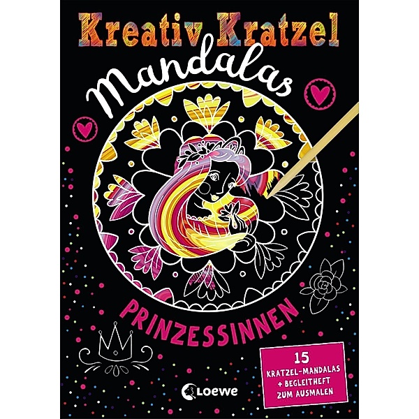 Kreativ-Kratzel Mandalas: Prinzessinnen